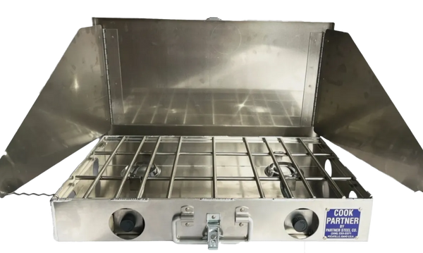 Partner Steel Stove 16" 2 Burner Stove with Windscreen