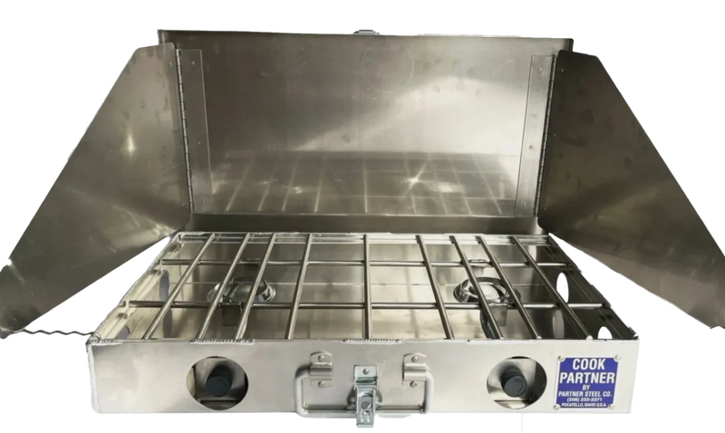 Partner Steel Stove 16" 2 Burner Stove with Windscreen